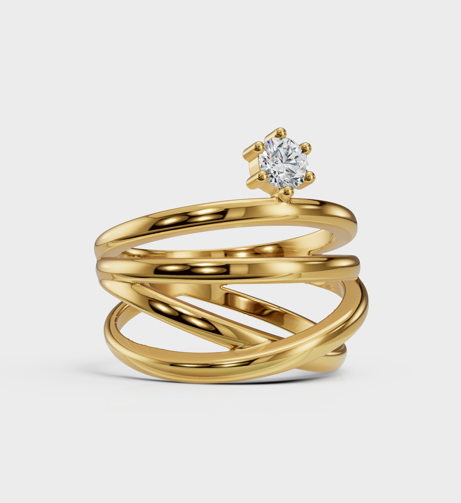 Spiral Diamond Ring : AJJSS0078