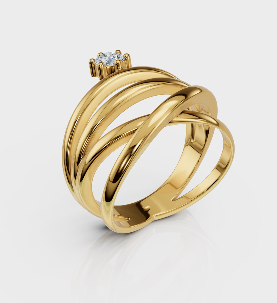 Spiral Diamond Ring : AJJSS0078