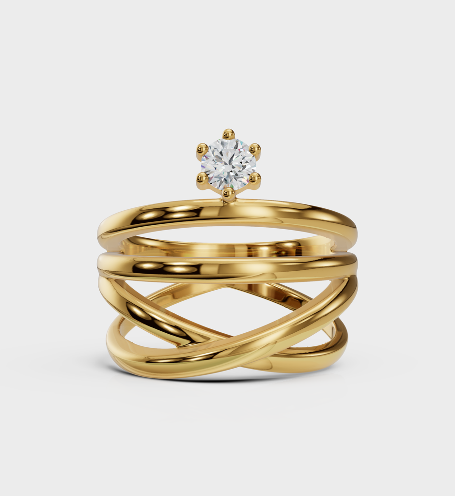 Spiral Diamond Ring : AJJSS0078