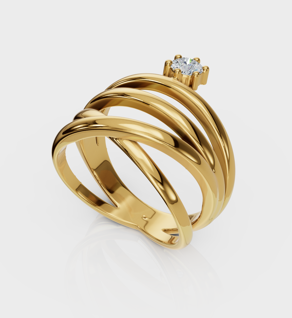 Spiral Diamond Ring : AJJSS0078