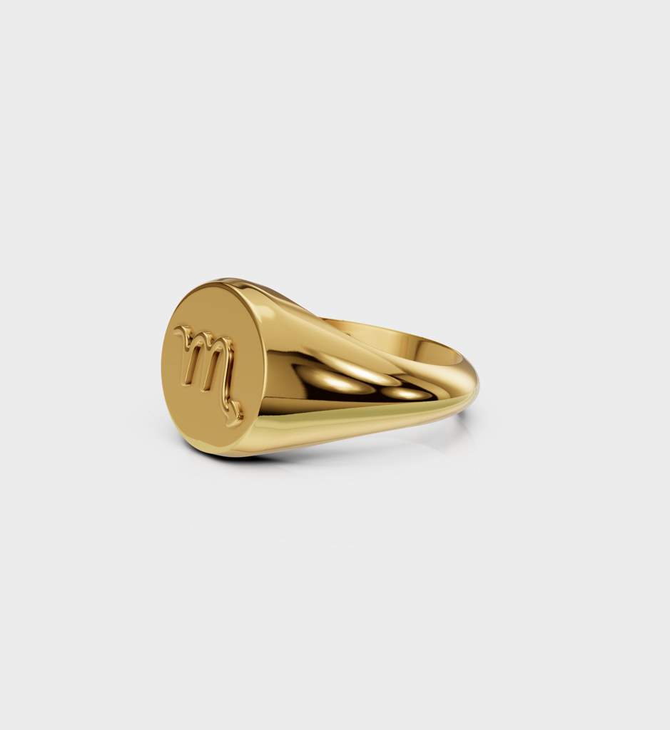 Zodiac Signet Ring : AJJSS0117