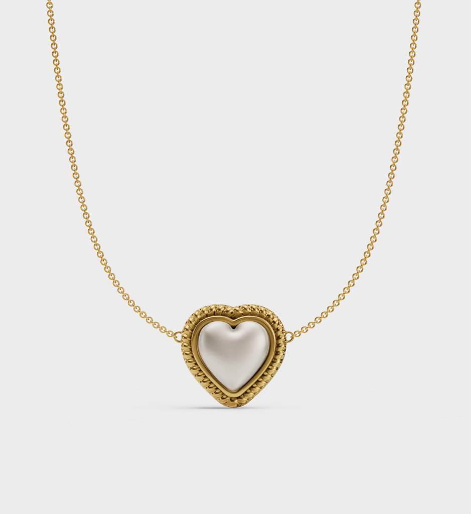 Heart Stone Necklace : AJJSS0147