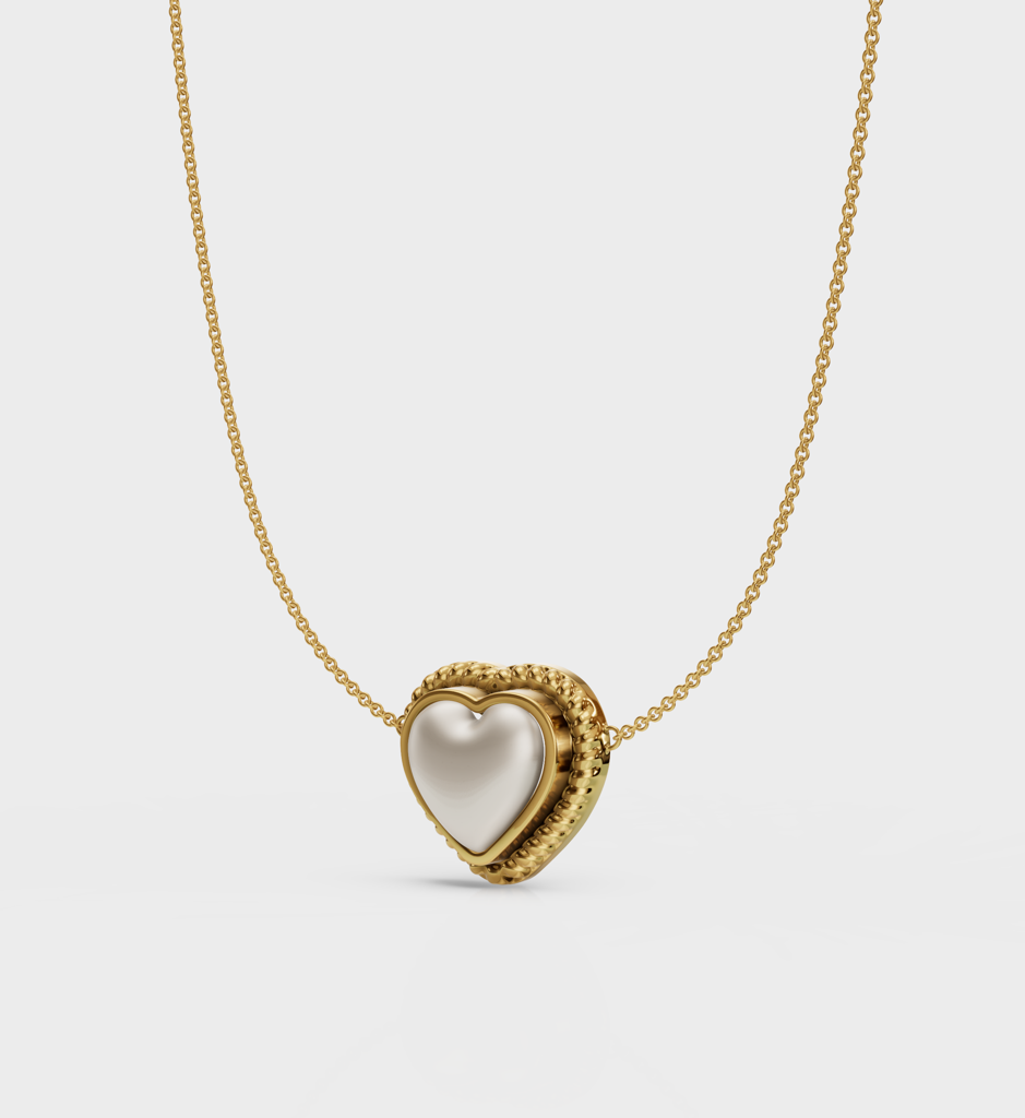 Heart Stone Necklace : AJJSS0147