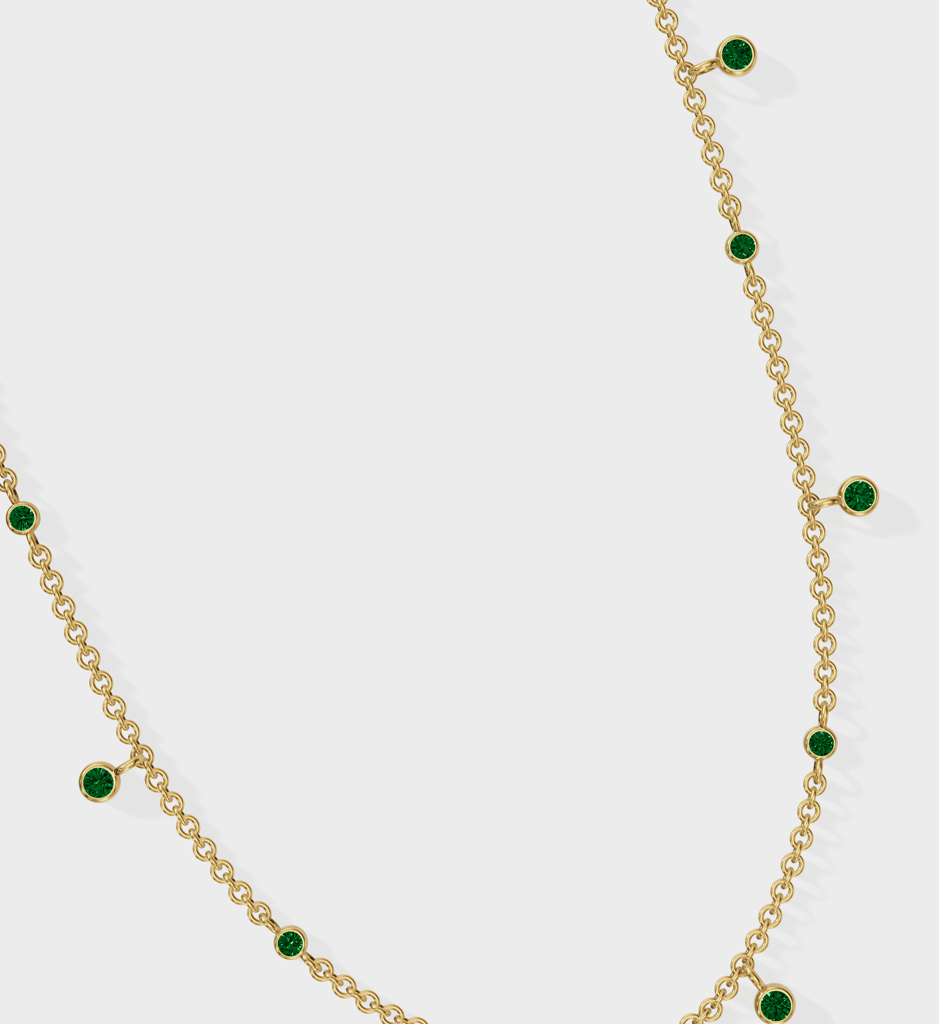 Emerald Drop Necklace : AJJSS0151