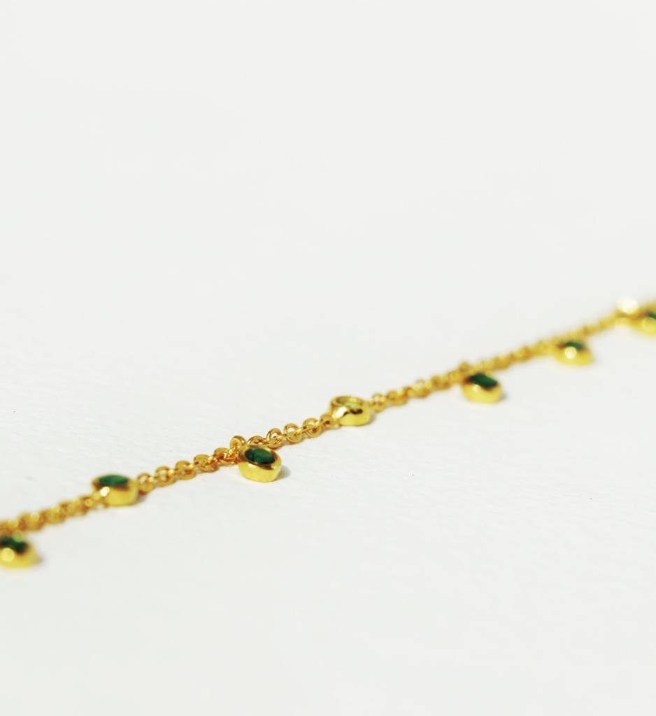 Emerald Drop Necklace : AJJSS0151