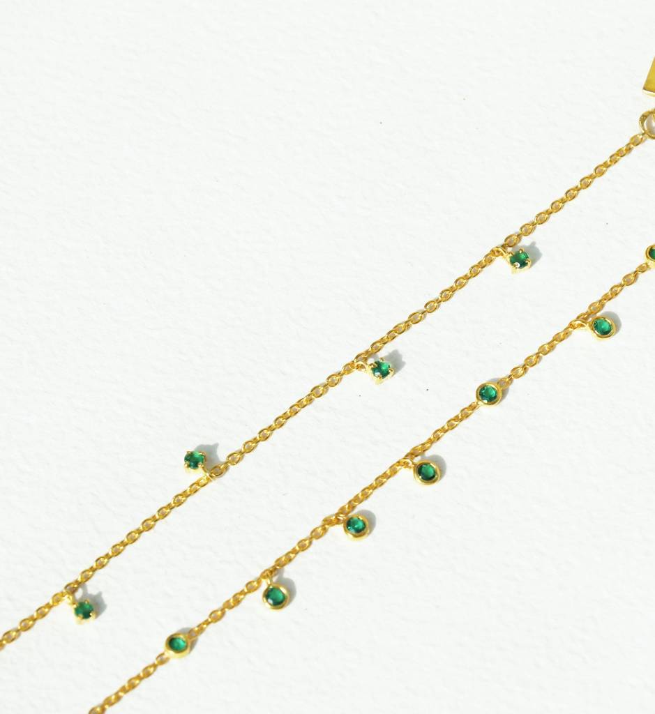 Emerald Drop Necklace : AJJSS0151