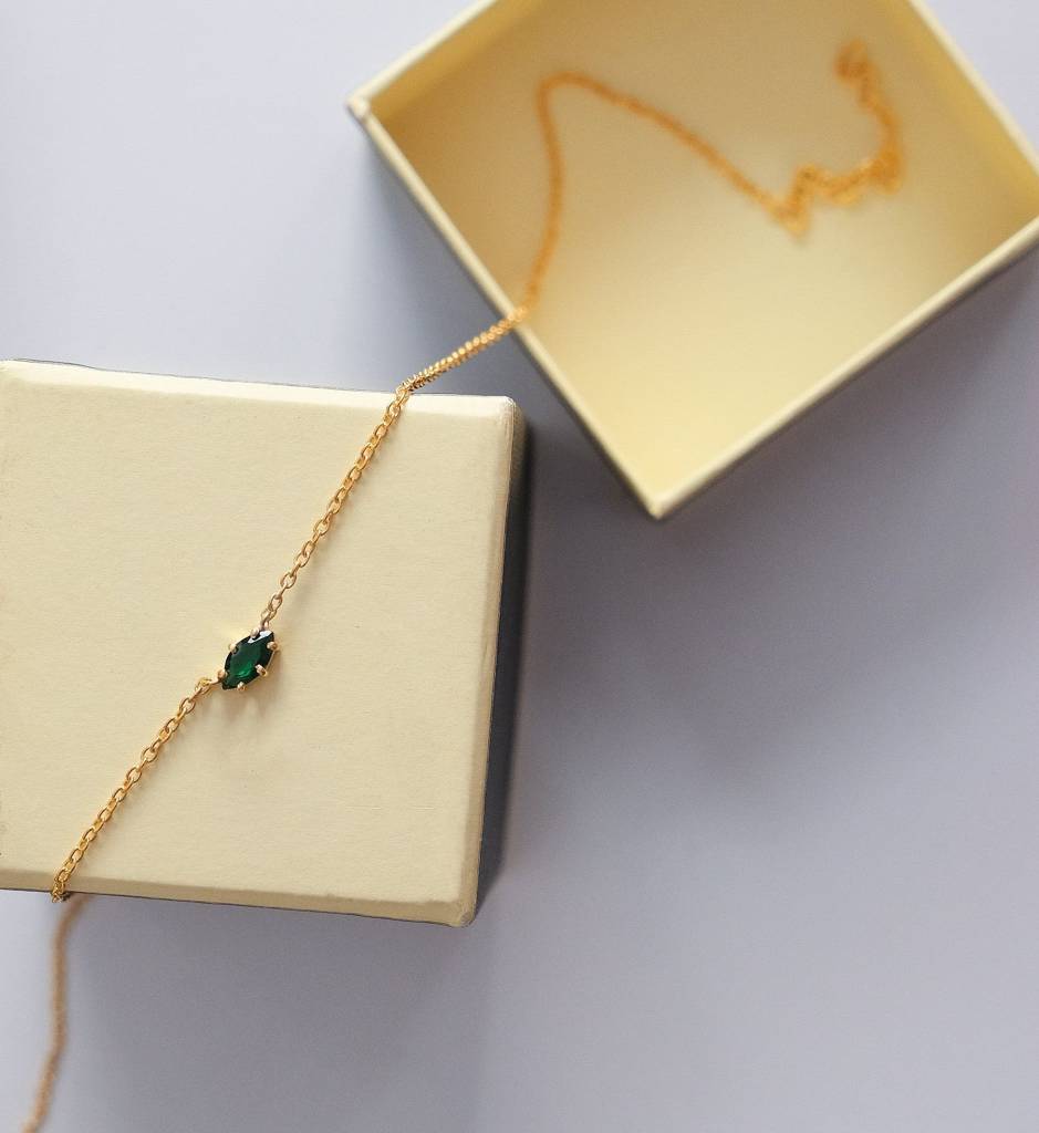 Marquise Emerald Necklace : AJJSS0152