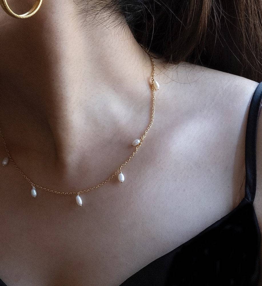 Pearl Tag Necklace : AJJSS0164