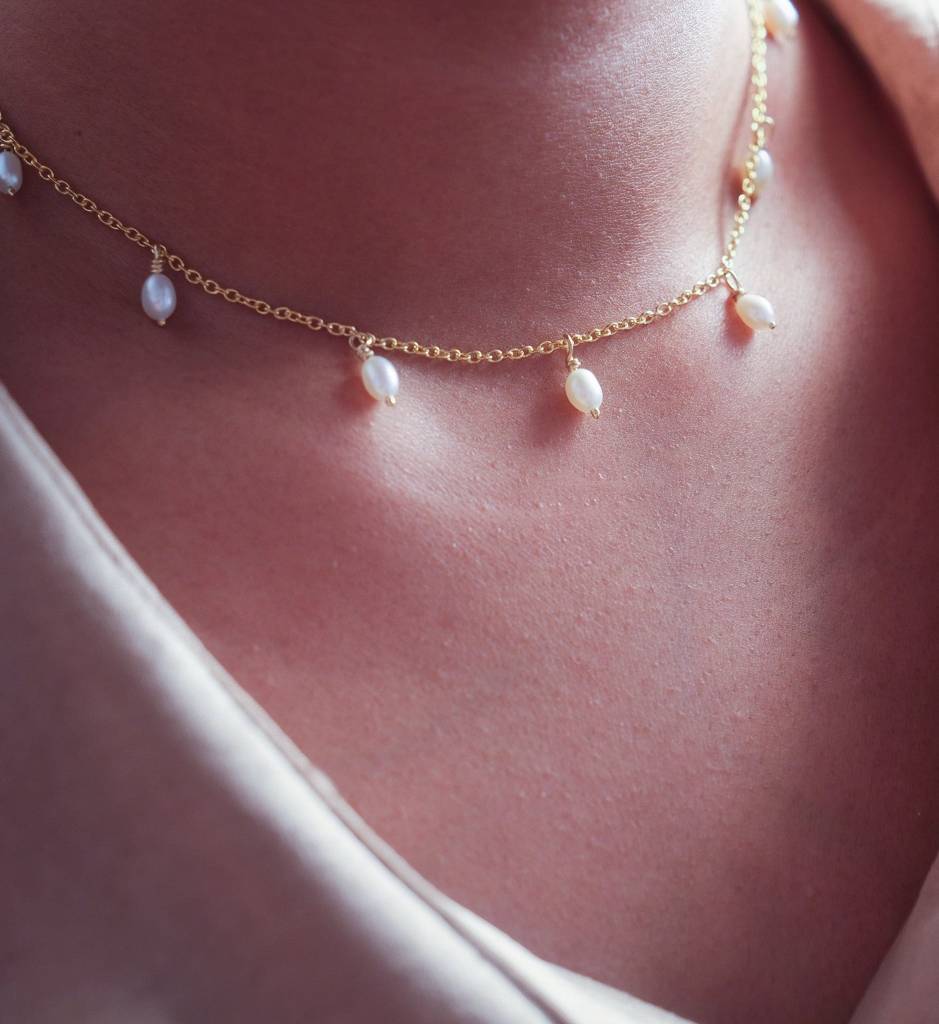Pearl Tag Necklace : AJJSS0164