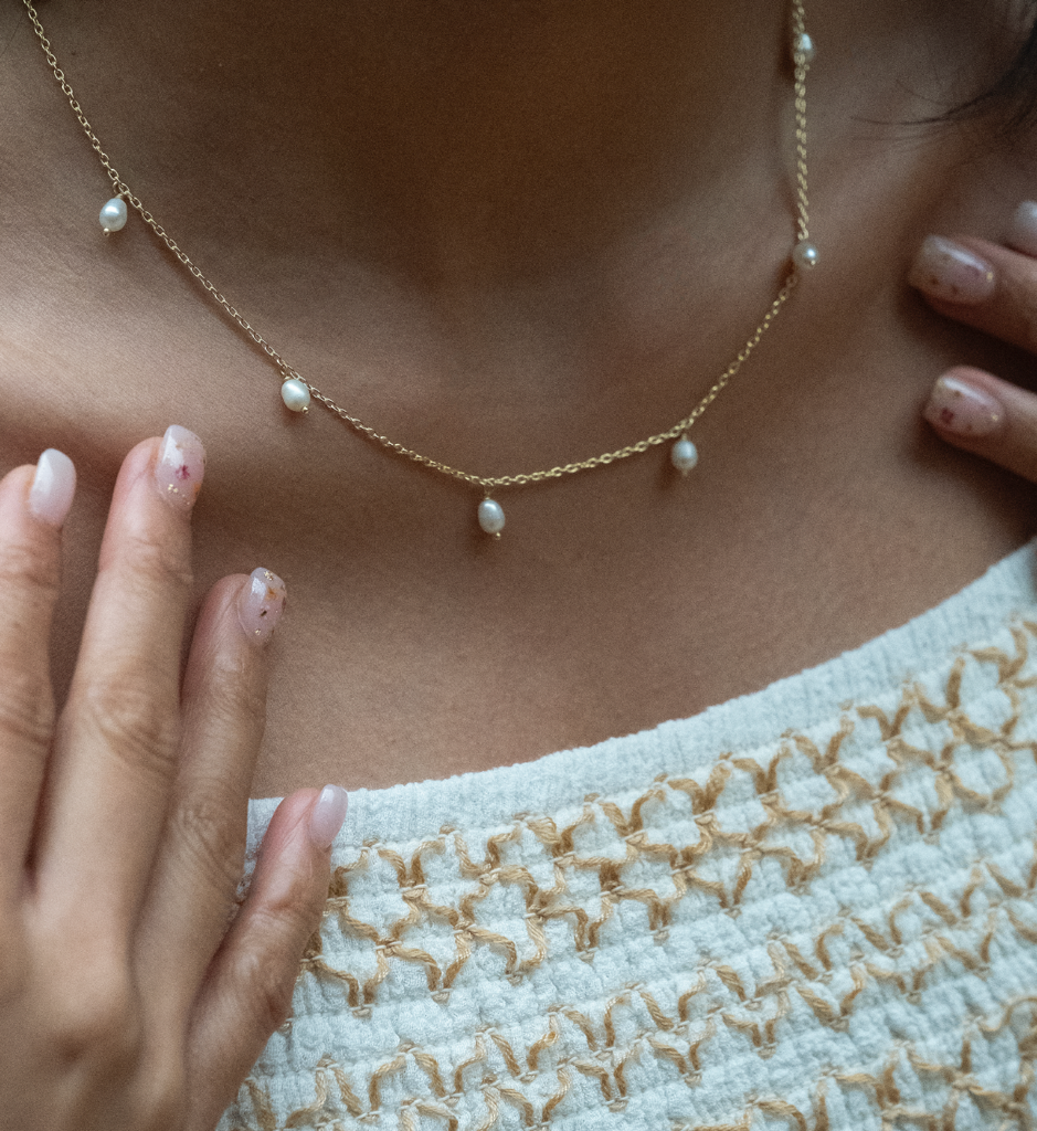 Pearl Tag Necklace : AJJSS0164