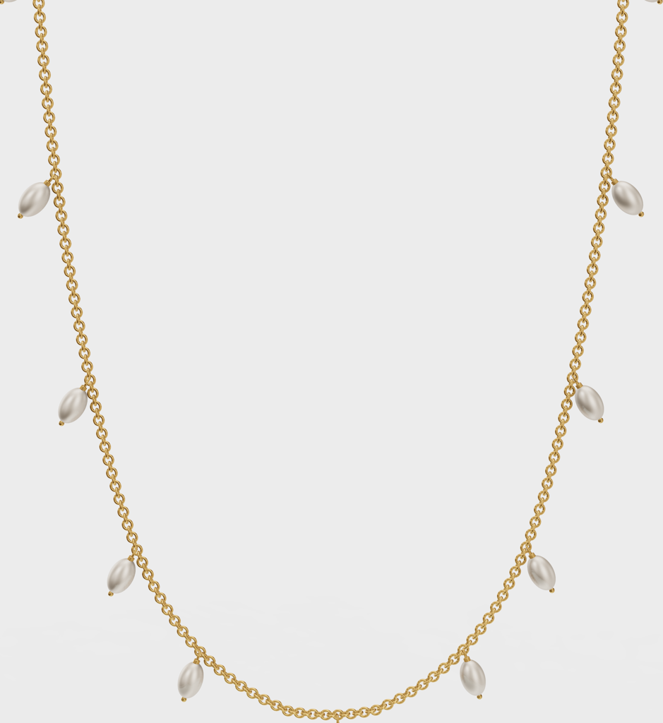 Pearl Tag Necklace : AJJSS0164