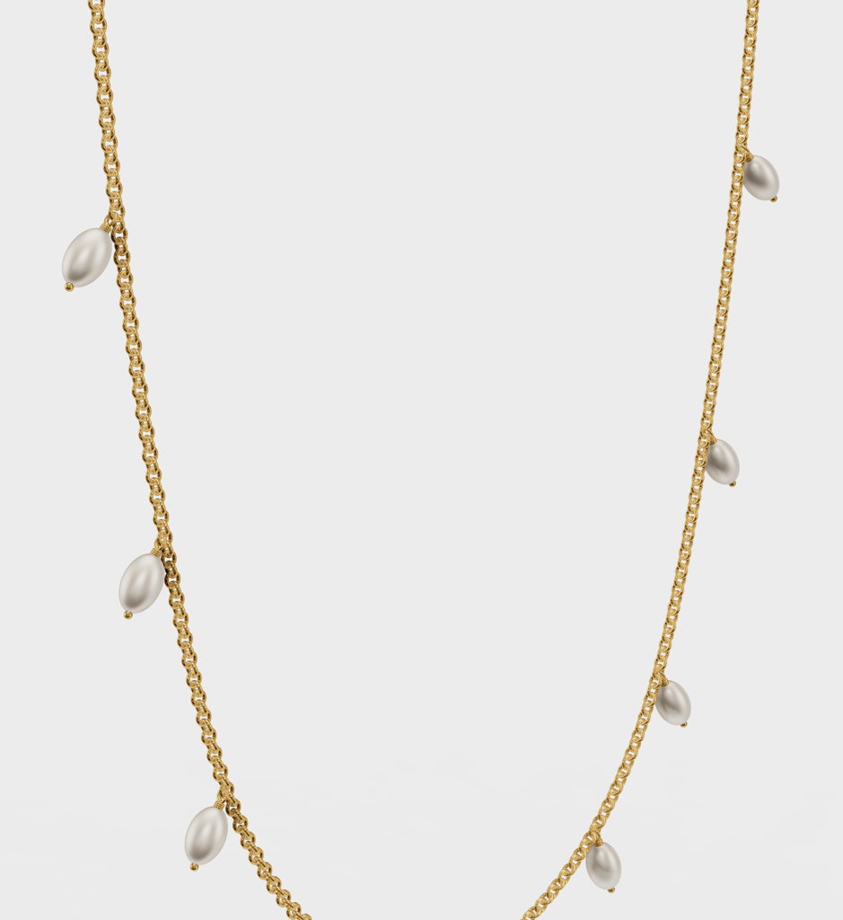 Pearl Tag Necklace : AJJSS0164