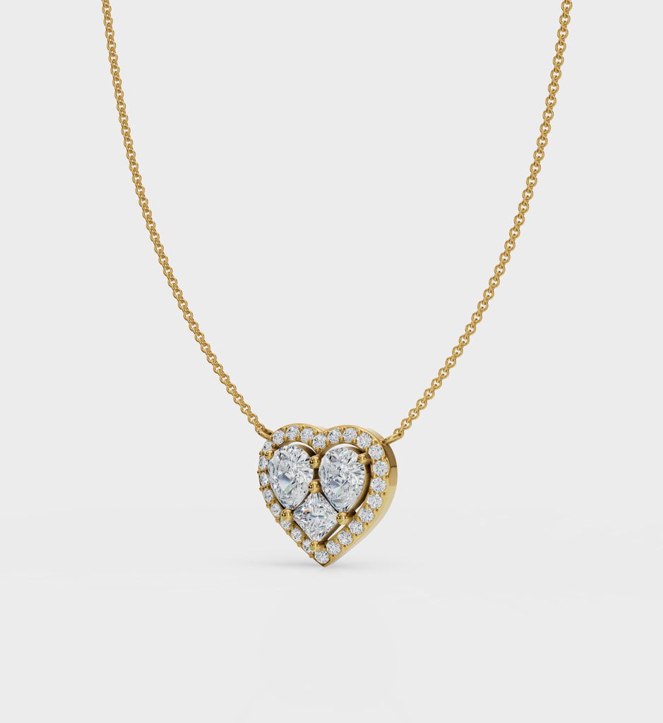 Diamond Heart Necklace : AJJSS0165
