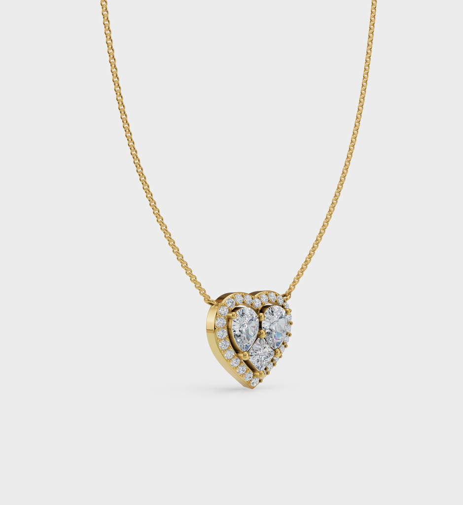 Diamond Heart Necklace : AJJSS0165