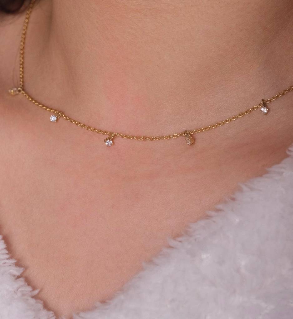 Drop Diamond Necklace : AJJSS0219
