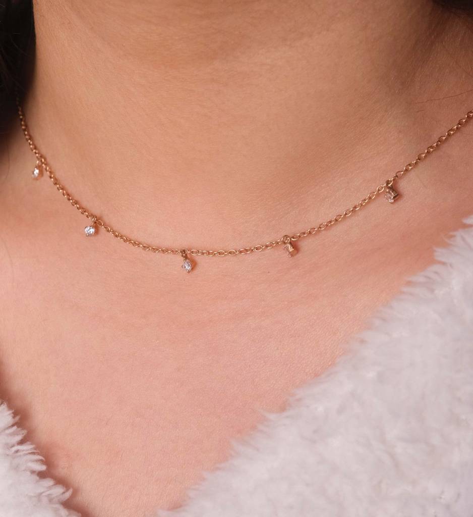 Drop Diamond Necklace : AJJSS0219