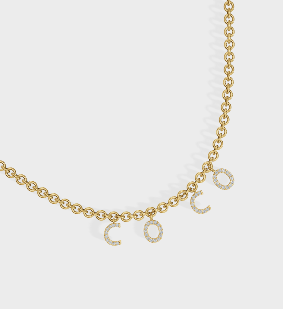 Name Diamond Necklace : AJJSS0228