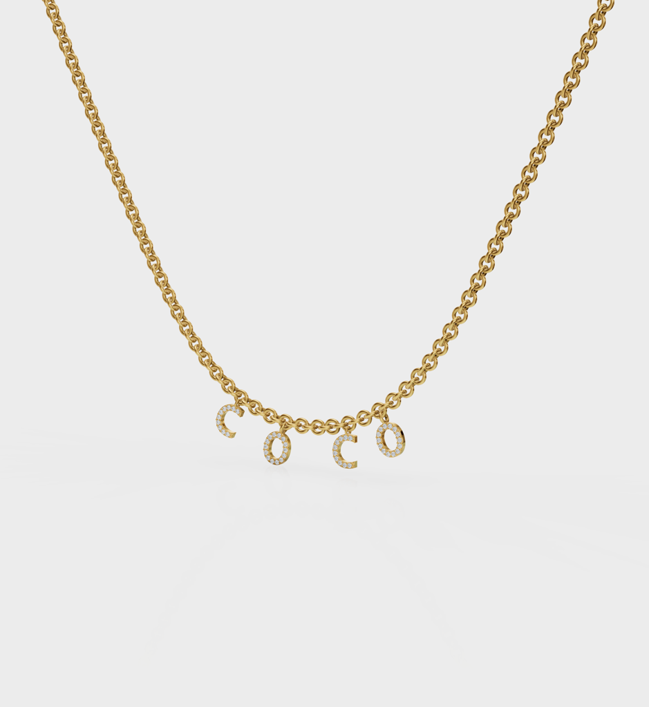 Name Diamond Necklace : AJJSS0228