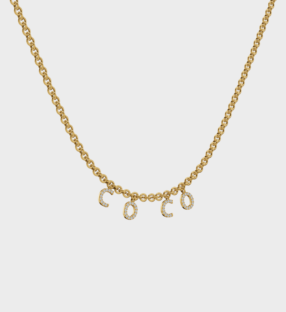 Name Diamond Necklace : AJJSS0228