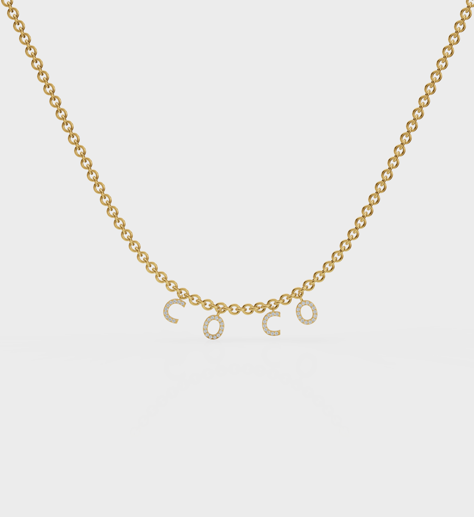 Name Diamond Necklace : AJJSS0228