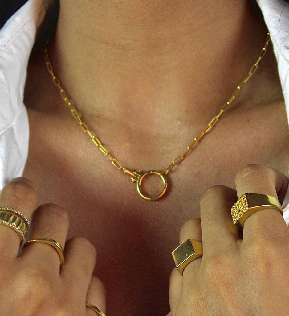 Open Lock Necklace : AJJSS0231