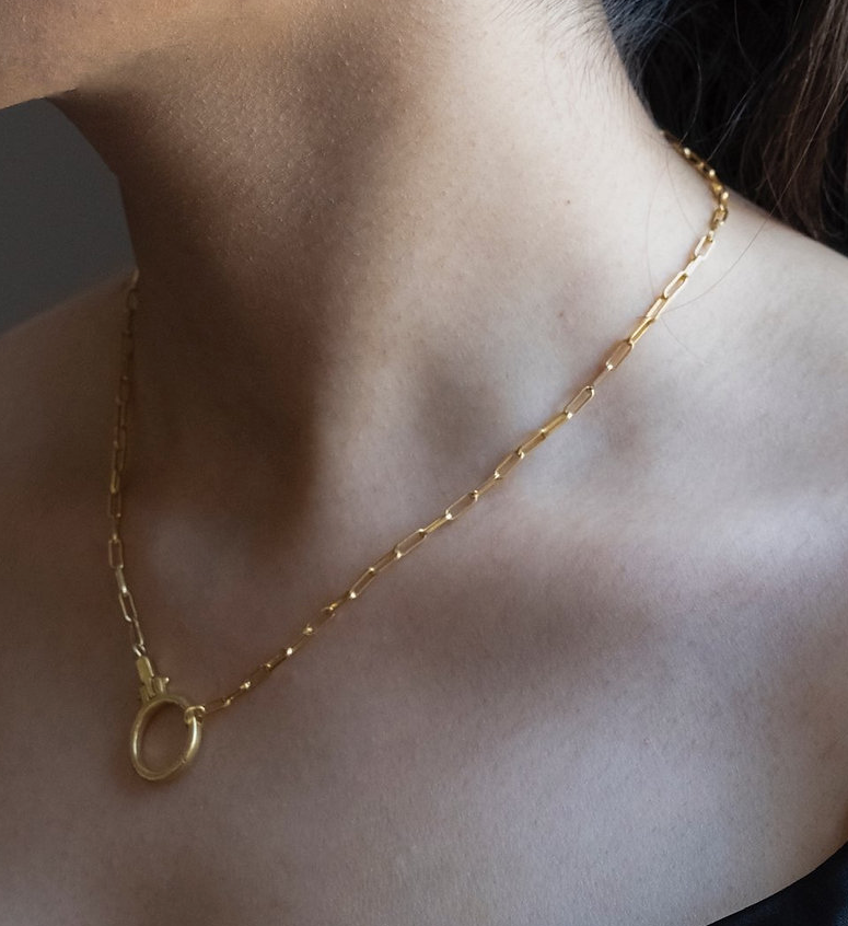 Open Lock Necklace : AJJSS0231