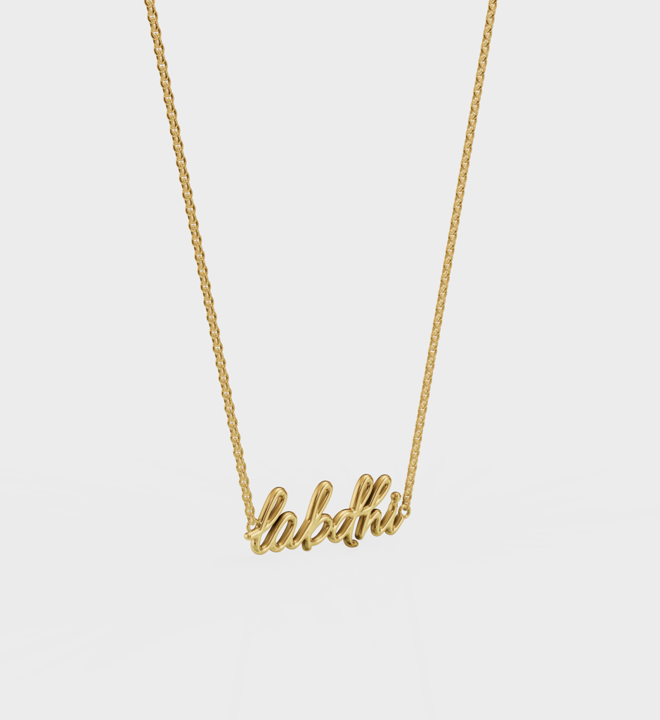 Cursive Name Necklace : AJJSS0244