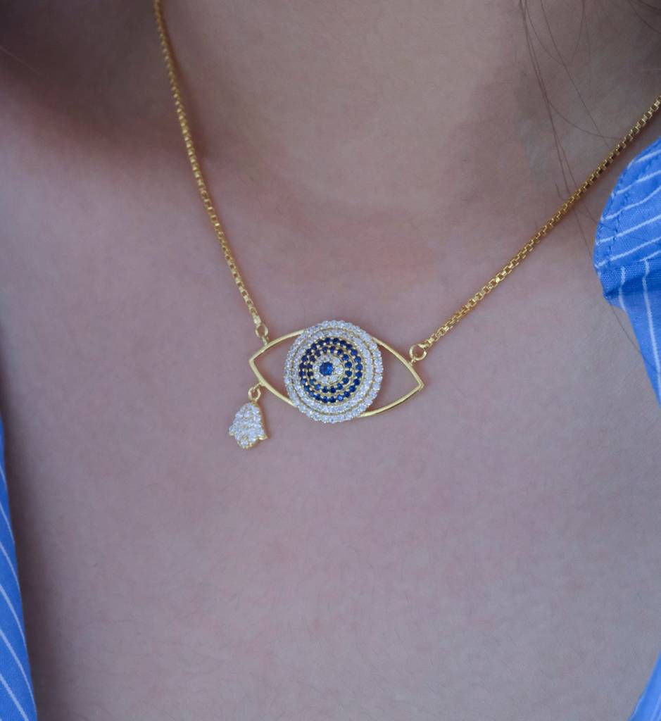 Evil Eye Necklace : AJJSS0250