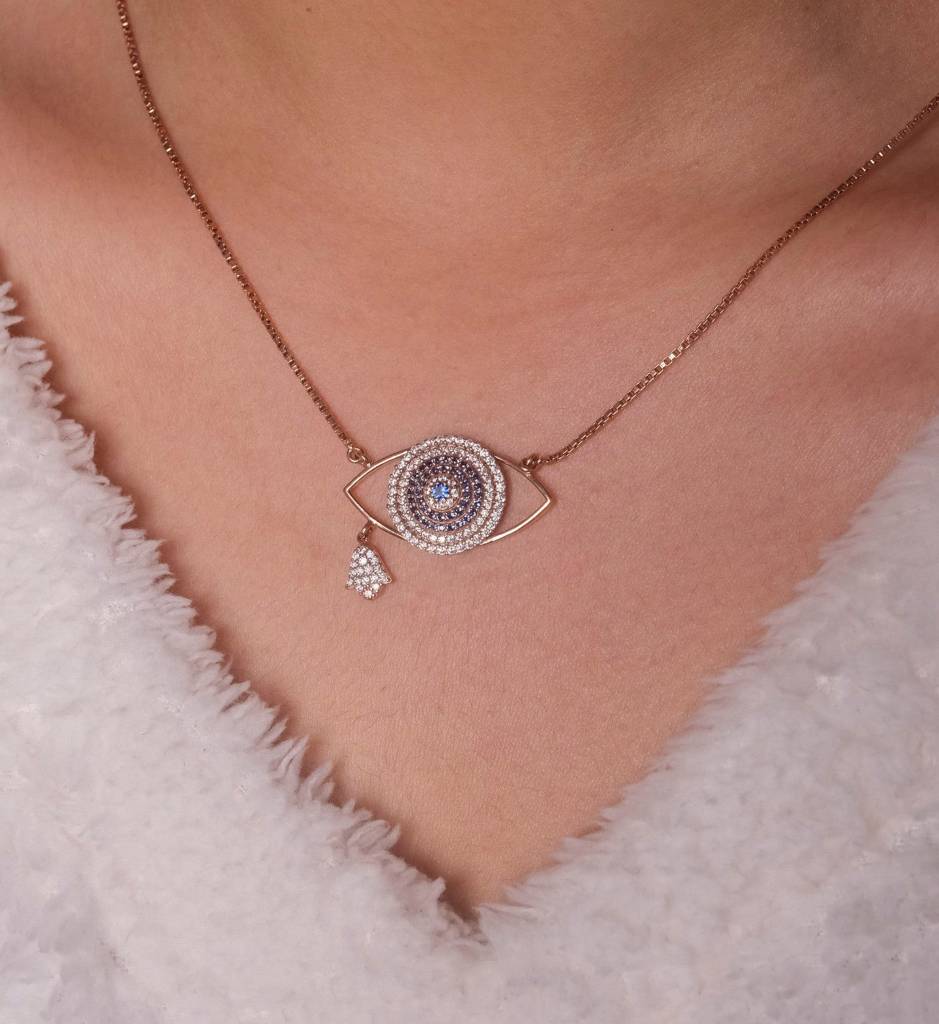 Evil Eye Necklace : AJJSS0250