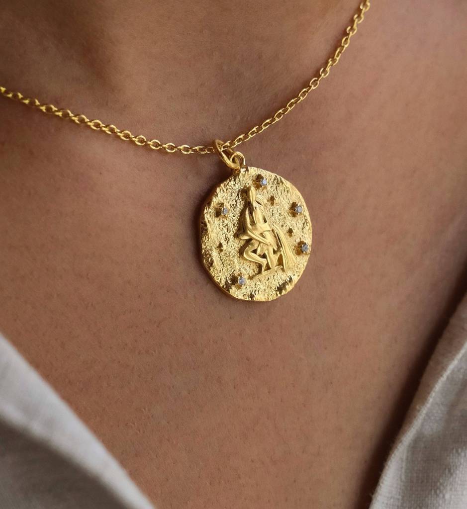 Aquarius Zodiac Necklace : AJJSS0255