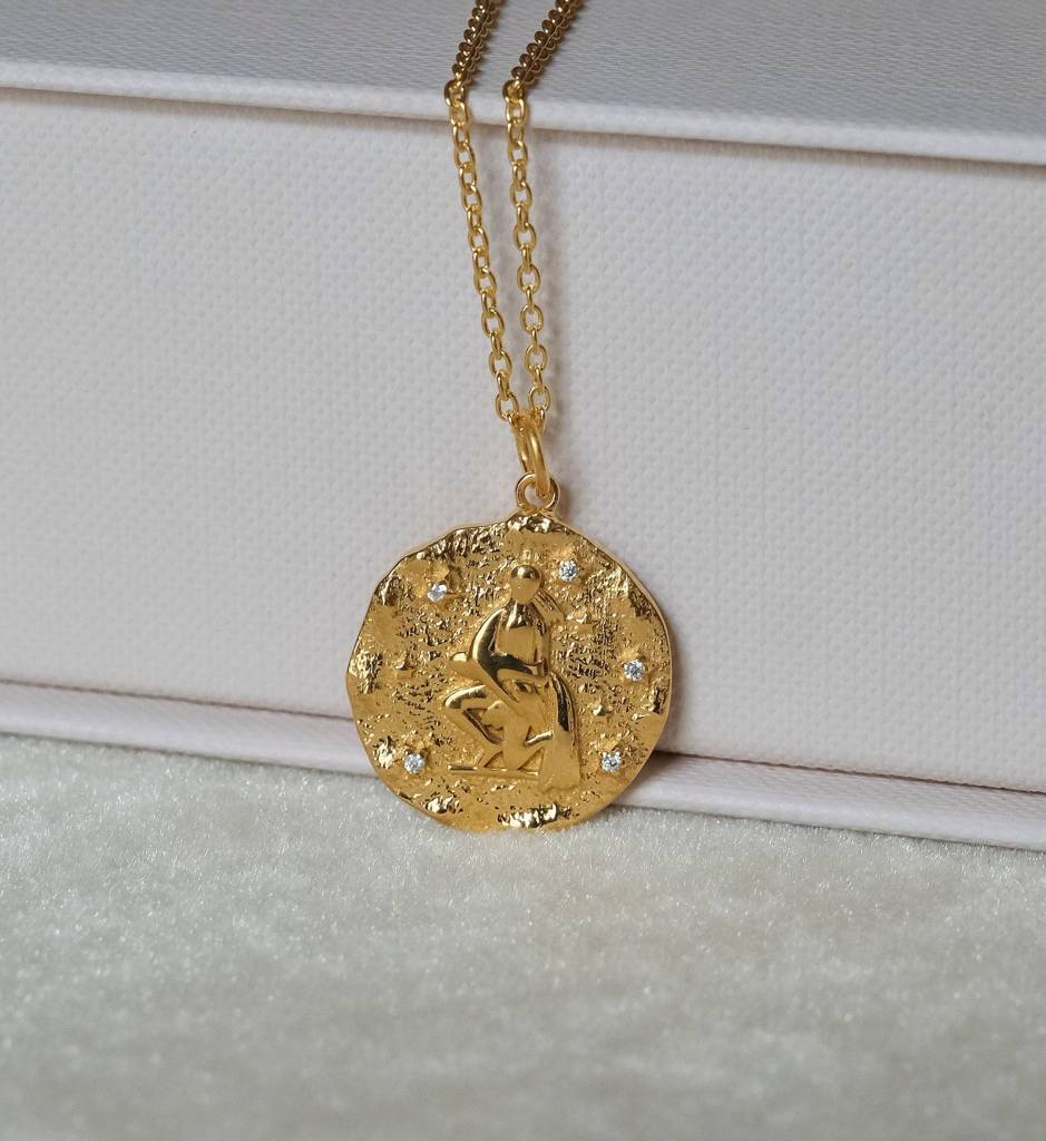 Aquarius Zodiac Necklace : AJJSS0255