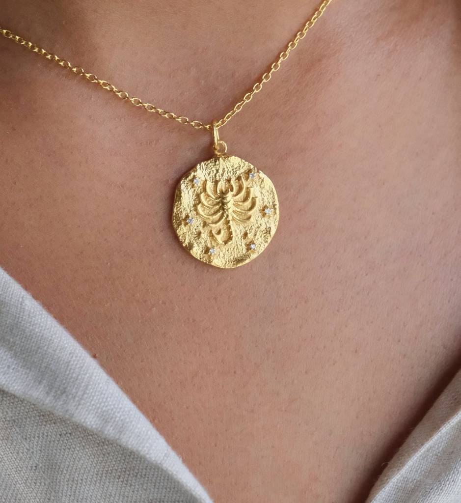 Scorpio Zodiac Necklace : AJJSS0258