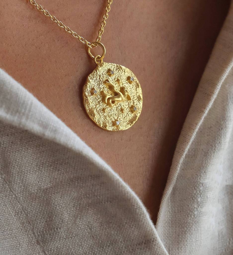 Capricorn Zodiac Necklace : AJJSS0264