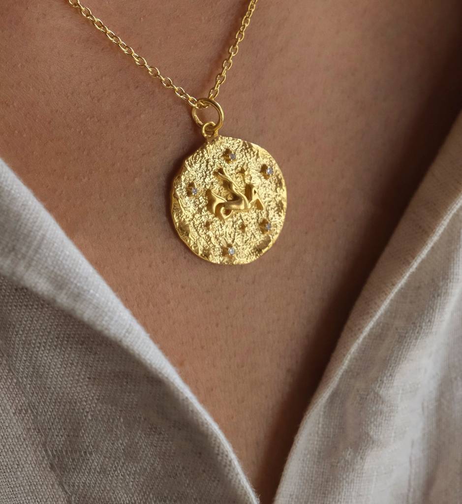 Capricorn Zodiac Necklace : AJJSS0264