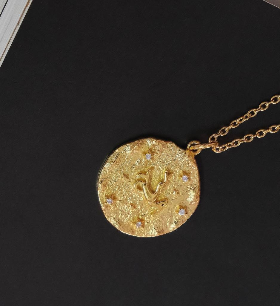 Capricorn Zodiac Necklace : AJJSS0264