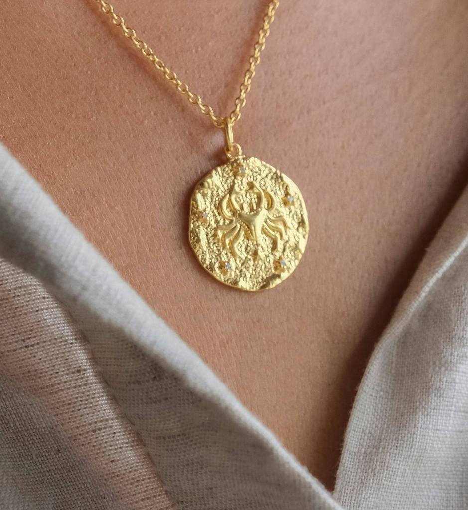 Cancer Zodiac Necklace : AJJSS0265