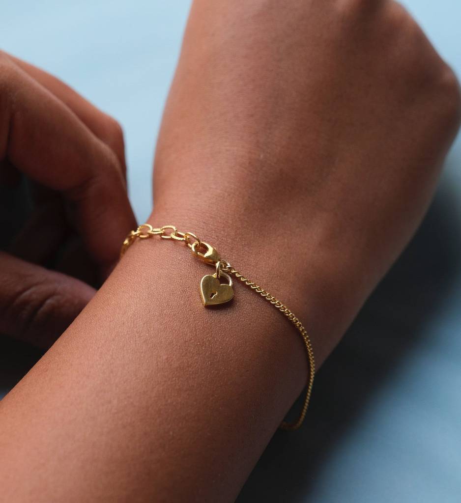 Heart Lock Charm Bracelet : AJJSS0277