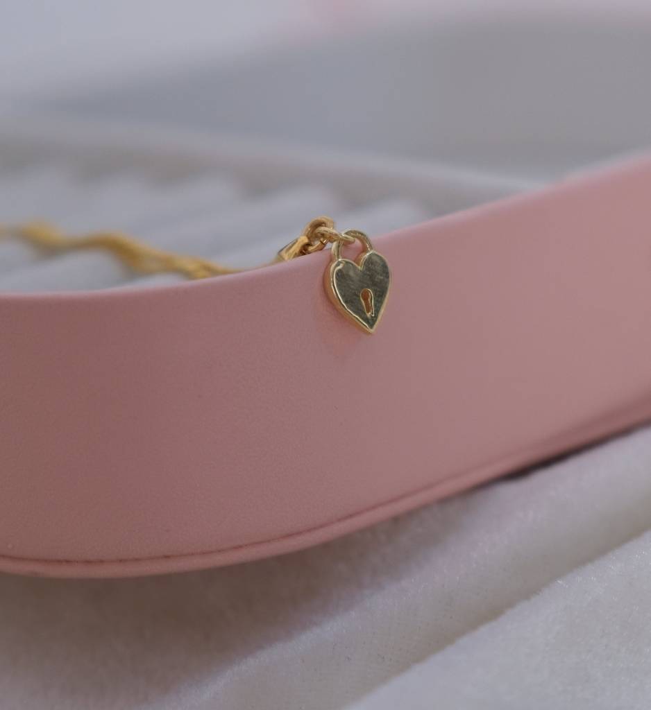 Heart Lock Charm Bracelet : AJJSS0277