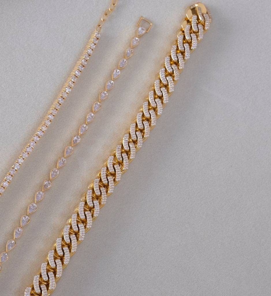 Cuban Diamond Bracelet : AJJSS0282