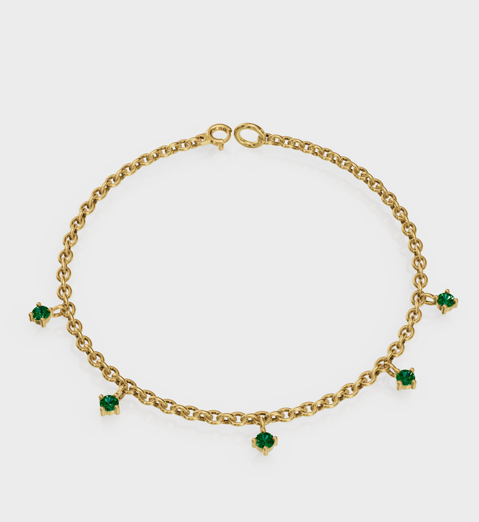 Emerald Drop Bracelet : AJJSS0295
