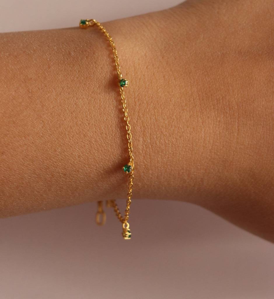 Emerald Drop Bracelet : AJJSS0295