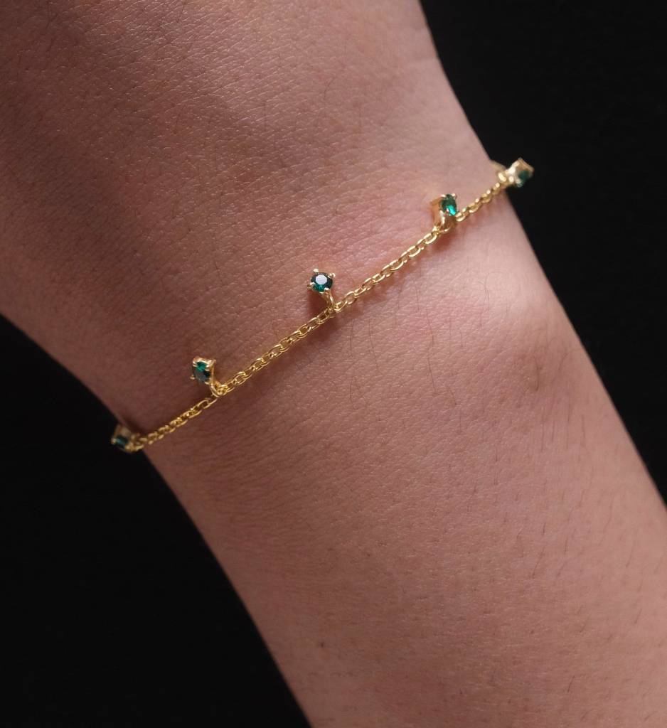 Emerald Drop Bracelet : AJJSS0295