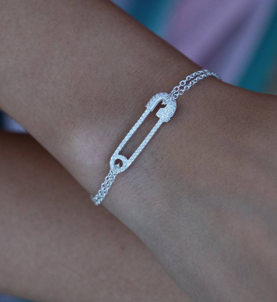 Dazzle Safety Pin Bracelet : AJJSS0306