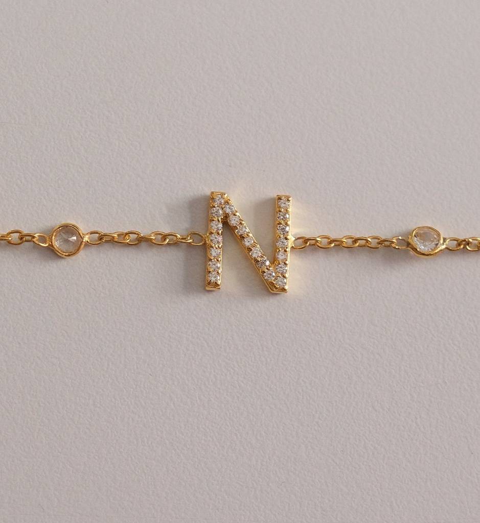 Single Letter Bracelet : AJJSS0308