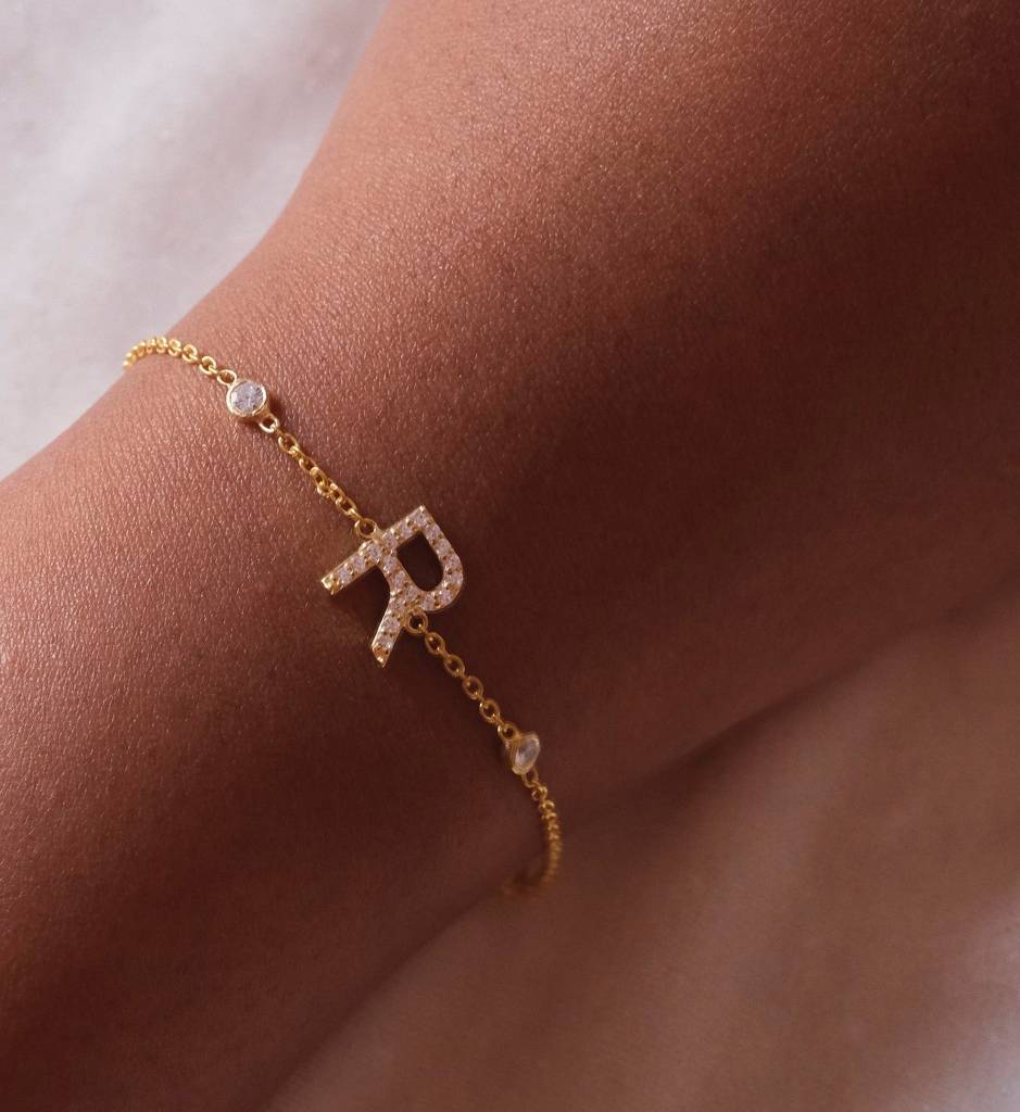 Single Letter Bracelet : AJJSS0308