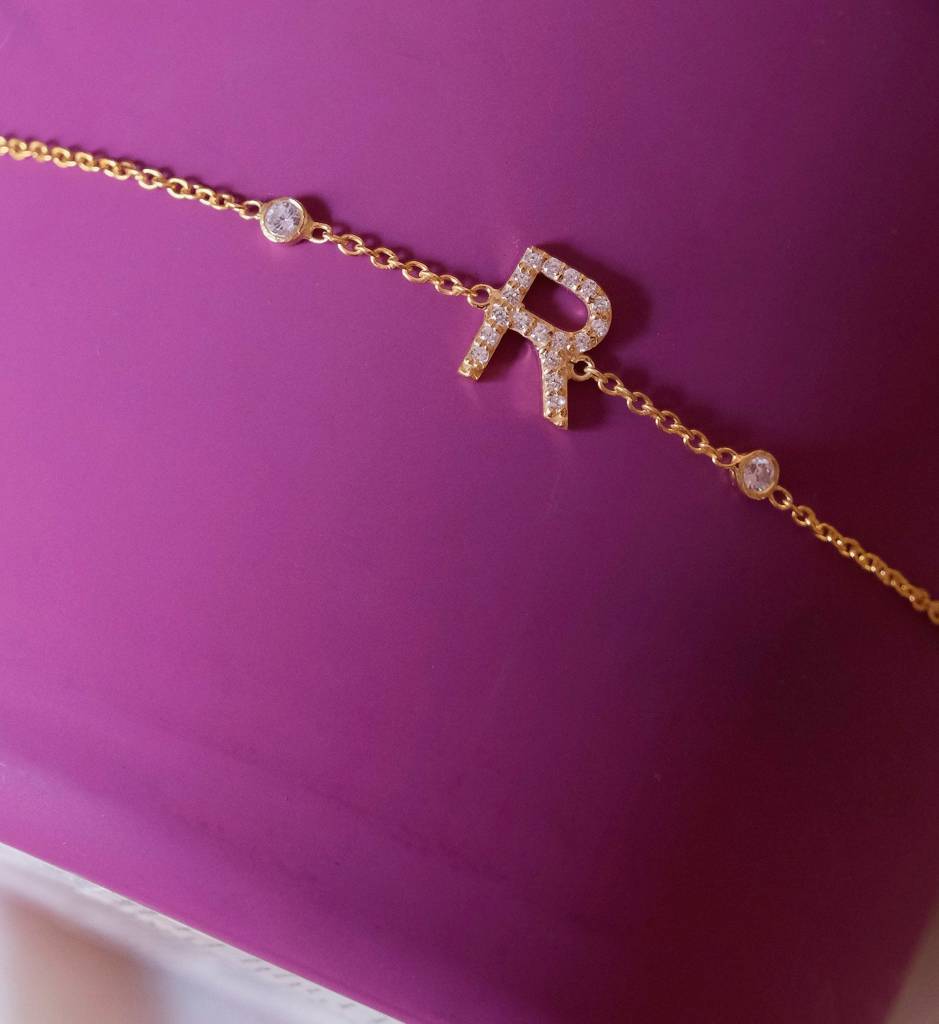 Single Letter Bracelet : AJJSS0308