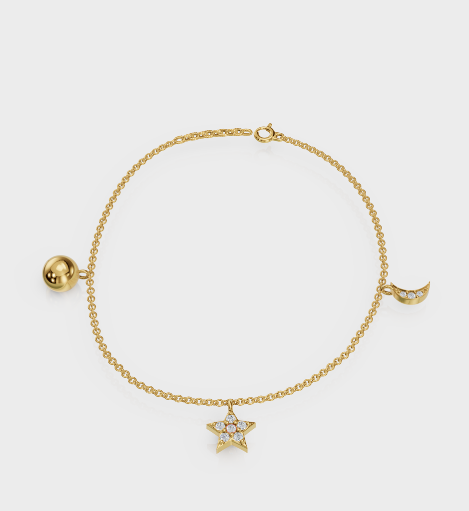 Star Moon Sun Bracelet : AJJSS0319