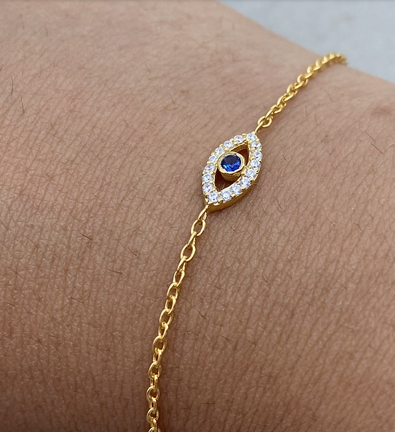 Blue Evil Eye Bracelet : AJJSS0320