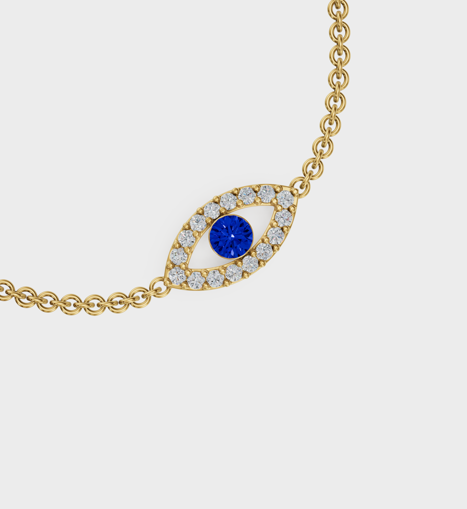 Blue Evil Eye Bracelet : AJJSS0320