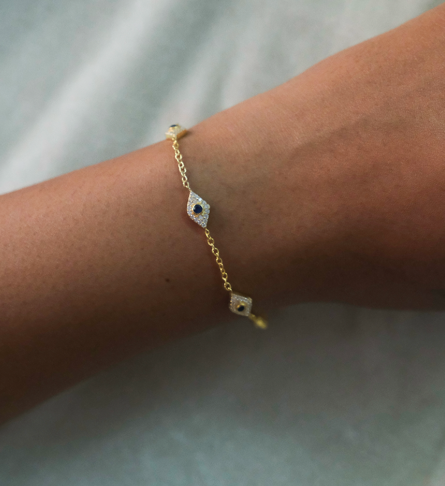 Evil Eye Diamond Bracelet : AJJSS0326